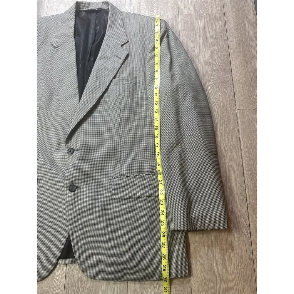 Burberry Men's Houndstooth Sport Coat Blazer Jacket Men's 42R Gray Regular